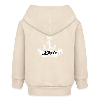 Käpt'n Anker Seefahrt Logo - Baby Organic Kapuzenjacke Baby Connector von Stanley/Stella - Natur - Hinten