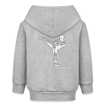 Karaté Argent - Veste à capuche bébé bio Stanley/Stella - gris chiné - Dos