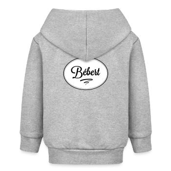 Bébert - Baby Organic Zip-up Hoodie by Stanley/Stella - heather grey - Back