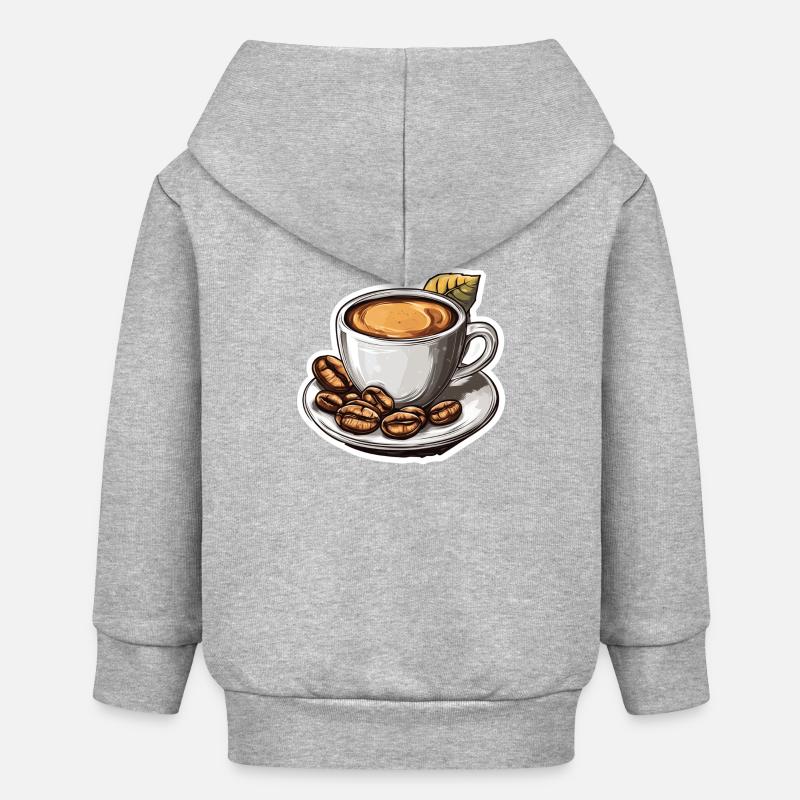 Café - Veste à capuche bébé bio Stanley/Stella - gris chiné