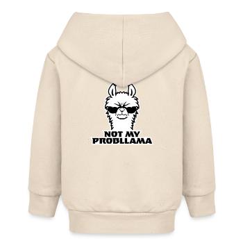 Lama Cool Sonnenbrille Not My Problama Wütend Böse - Baby Organic Kapuzenjacke Baby Connector von Stanley/Stella - Natur - Hinten