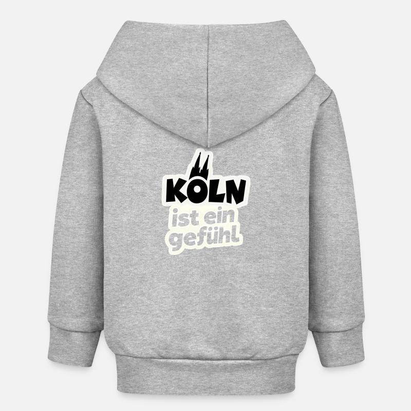 Cologne est une sensation de cathédrale de Cologne - Veste à capuche bébé bio Stanley/Stella - gris chiné