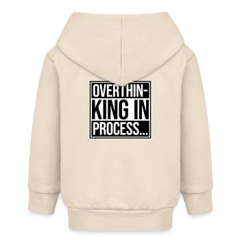 Overthinking In Process Lustig Grübeln Spruch Logo - Baby Organic Kapuzenjacke Baby Connector von Stanley/Stella - Natur - Hinten