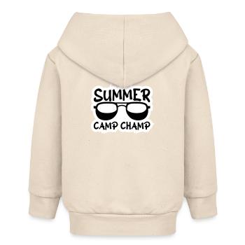 Summer Camp Champ Lustig Kinder Outdoor Abenteuer - Baby Organic Kapuzenjacke Baby Connector von Stanley/Stella - Natur - Hinten