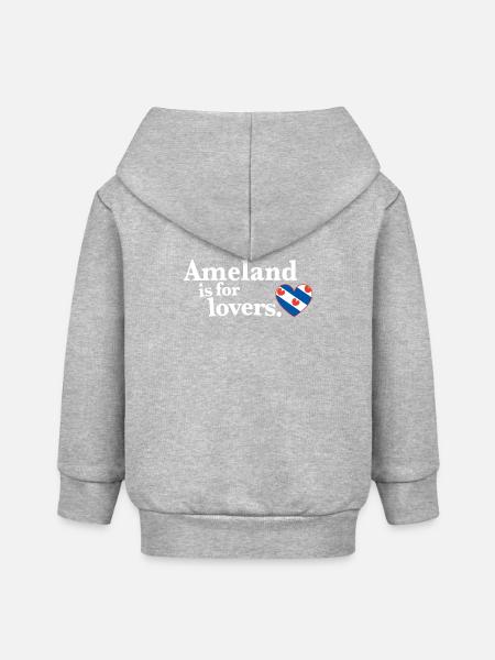 Ameland Lovers - Friesland I - Baby Organic Kapuzenjacke Baby Connector von Stanley/Stella - Grau meliert