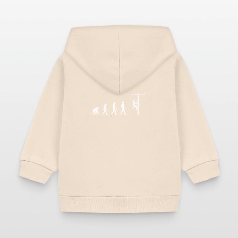 Evolution to network technology Baby Organic Zip-up Hoodie by Stanley/Stella