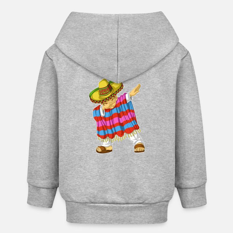 Tabbing de la chemise de l’homme mexicain - Veste à capuche bébé bio Stanley/Stella - gris chiné