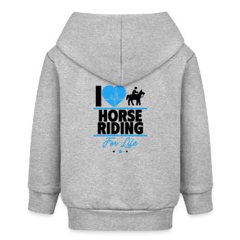 J’adore rouler – toute ma vie - Veste à capuche bébé bio Stanley/Stella - gris chiné - Dos