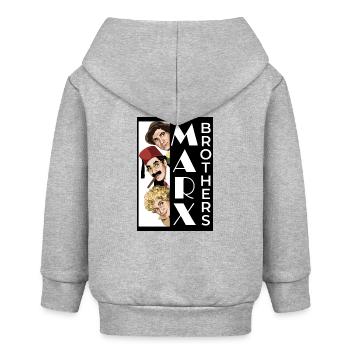 MARX BROTHERS Casablanca - Baby Organic Zip-up Hoodie by Stanley/Stella - heather grey - Back