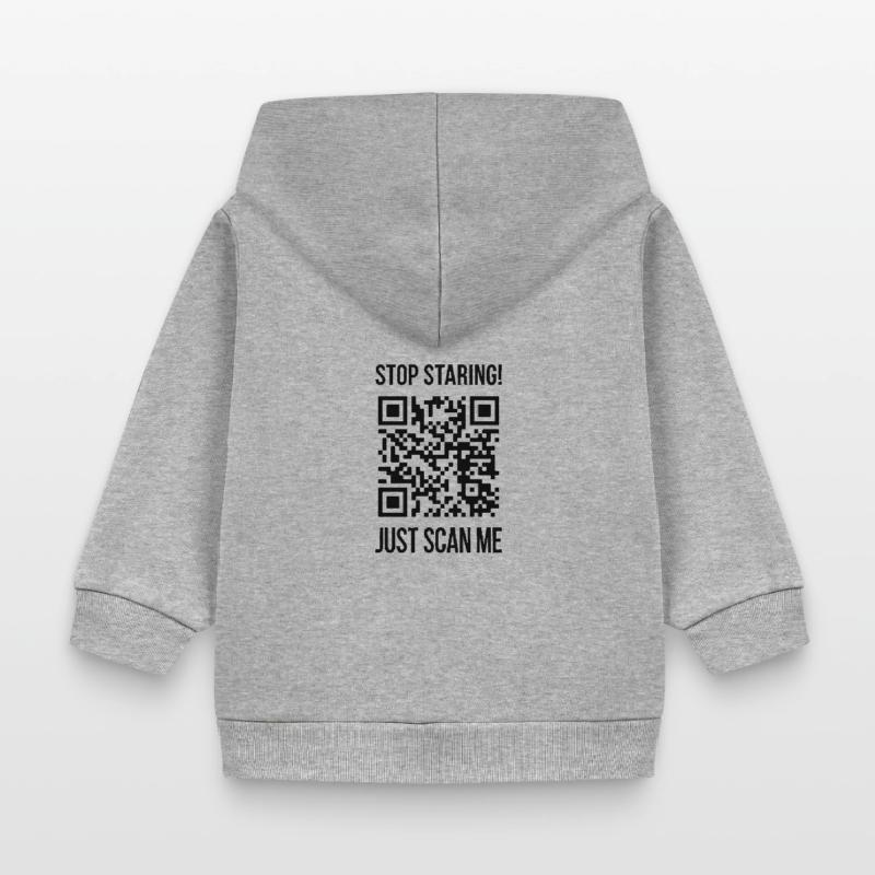 Scan Me QR Code for a Motivational Boost Baby Organic Zip-up Hoodie by Stanley/Stella