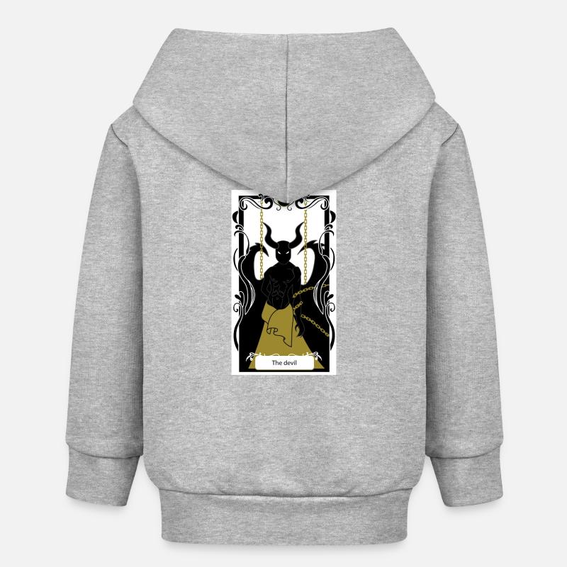 Le diable  - Veste à capuche bébé bio Stanley/Stella - gris chiné