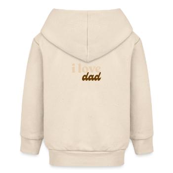 Ich liebe Papa - Baby Organic Kapuzenjacke Baby Connector von Stanley/Stella - Natur - Hinten