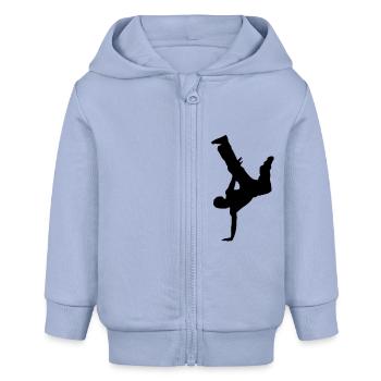 dancer - Baby Organic Zip-up Hoodie by Stanley/Stella - sky - Front
