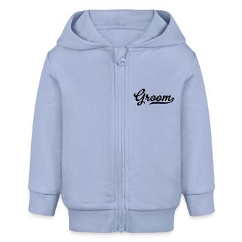 Bräutigam - Baby Organic Kapuzenjacke Baby Connector von Stanley/Stella - Sky - Vorne