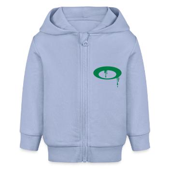 Anneau hélicoïdal - Veste à capuche bébé bio Stanley/Stella - ciel - Devant