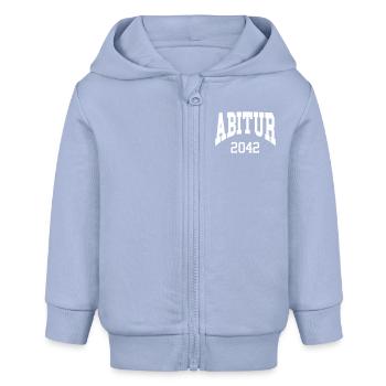 Abitur 2042 Collegestyle - Baby Organic Kapuzenjacke Baby Connector von Stanley/Stella - Sky - Vorne