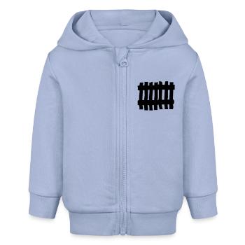 mask fence speechless - Baby Organic Zip-up Hoodie by Stanley/Stella - sky - Front