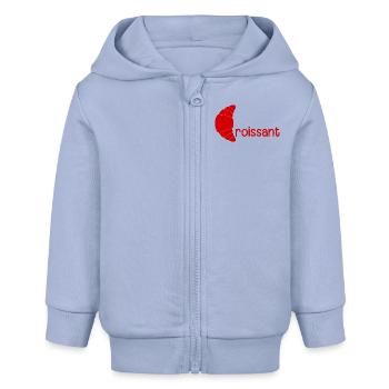Croissant - Baby Organic Kapuzenjacke Baby Connector von Stanley/Stella - Sky - Vorne