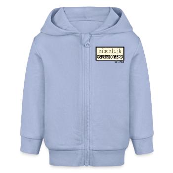 Finally retired 2026 - Baby Organic Zip-up Hoodie by Stanley/Stella - sky - Front