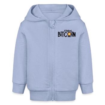 Study Bitcoin - Baby Organic Kapuzenjacke Baby Connector von Stanley/Stella - Sky - Vorne