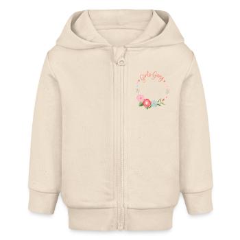 Gang de filles - Veste à capuche bébé bio Stanley/Stella - écru doux - Devant