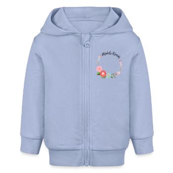 Mädels-Runde - Baby Organic Kapuzenjacke Baby Connector von Stanley/Stella - Sky - Vorne