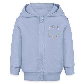 Yes - Baby Organic Kapuzenjacke Baby Connector von Stanley/Stella - Sky - Vorne