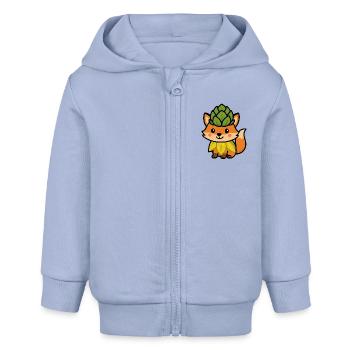 Bud fox - Baby Organic Zip-up Hoodie by Stanley/Stella - sky - Front