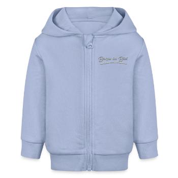 Benzin im Blut - Baby Organic Kapuzenjacke Baby Connector von Stanley/Stella - Sky - Vorne