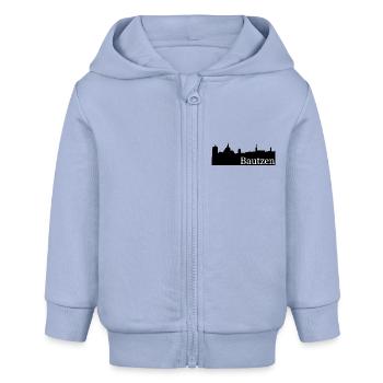Bautzen Silhouette Skyline - Baby Organic Kapuzenjacke Baby Connector von Stanley/Stella - Sky - Vorne