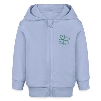 Kleeblatt - Baby Organic Kapuzenjacke Baby Connector von Stanley/Stella - Sky - Vorne