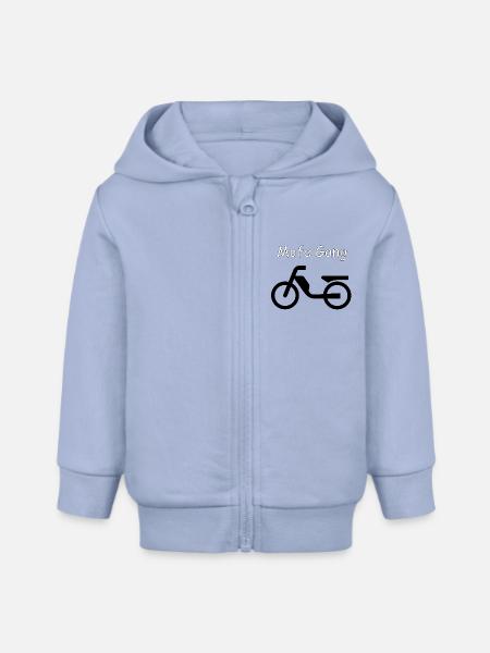 Mofa Gang! - Baby Organic Kapuzenjacke Baby Connector von Stanley/Stella - Sky