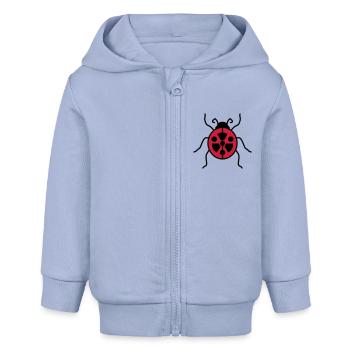 atom symbol radioactive danger danger warning hinwe - Baby Organic Zip-up Hoodie by Stanley/Stella - sky - Front
