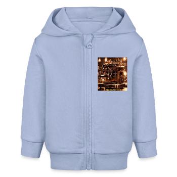 Espresso Life - Baby Organic Zip-up Hoodie by Stanley/Stella - sky - Front