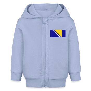 Bosnie-Herzégovine - Veste à capuche bébé bio Stanley/Stella - ciel - Devant