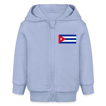 Cuba - Veste à capuche bébé bio Stanley/Stella - ciel - Devant