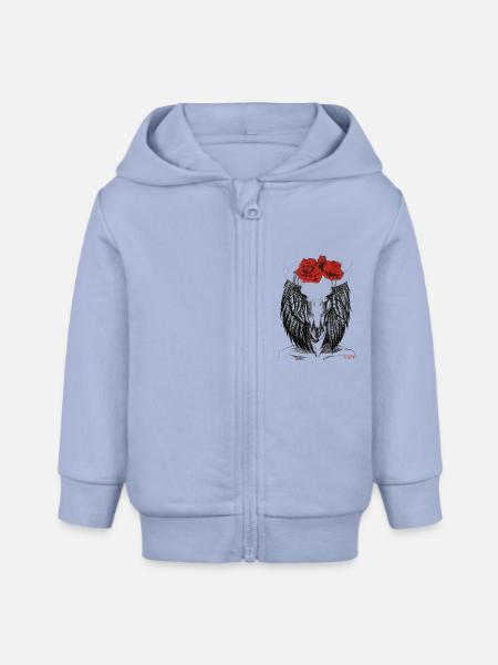 Sternzeichen -Taurus - Baby Organic Kapuzenjacke Baby Connector von Stanley/Stella - Sky