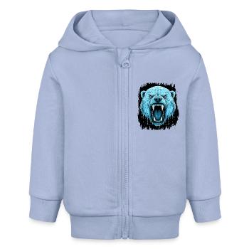 climate change happy present idea capitalist books - Baby Organic Zip-up Hoodie by Stanley/Stella - sky - Front