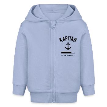 Kapitän in progress - Baby Organic Kapuzenjacke Baby Connector von Stanley/Stella - Sky - Vorne