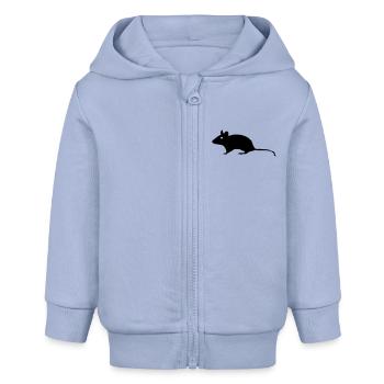Maus - Baby Organic Kapuzenjacke Baby Connector von Stanley/Stella - Sky - Vorne