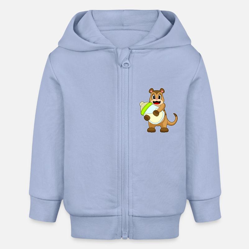 Suricate biberon de lait pour bébé - Veste à capuche bébé bio Stanley/Stella - ciel