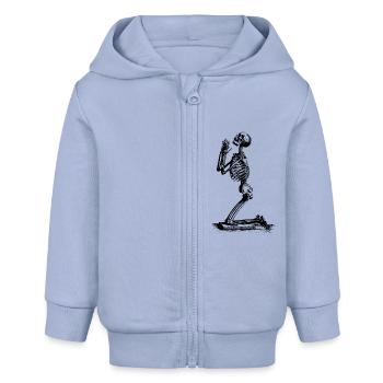 Skelett Pray - Baby Organic Kapuzenjacke Baby Connector von Stanley/Stella - Sky - Vorne