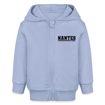 Nantes | Frankreich - Baby Organic Kapuzenjacke Baby Connector von Stanley/Stella - Sky - Vorne