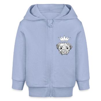 chien 1 - Veste à capuche bébé bio Stanley/Stella - ciel - Devant