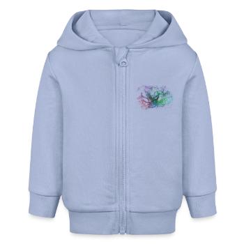 Colorful smoke - Baby Organic Zip-up Hoodie by Stanley/Stella - sky - Front