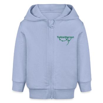 Teilzeittarzan mit Liane - Baby Organic Kapuzenjacke Baby Connector von Stanley/Stella - Sky - Vorne