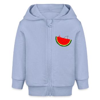 Cadeau de surfeur de requin d'été de vacances de pastèque - Veste à capuche bébé bio Stanley/Stella - ciel - Devant