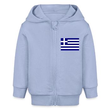 Drapeau de la Grèce - Veste à capuche bébé bio Stanley/Stella - ciel - Devant