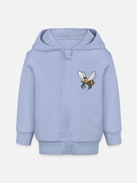 Mücke - Baby Organic Kapuzenjacke Baby Connector von Stanley/Stella - Sky