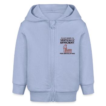 Maçon Maçon Maçon Vertical Efficacité Emploi - Veste à capuche bébé bio Stanley/Stella - ciel - Devant